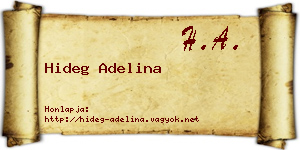 Hideg Adelina névjegykártya